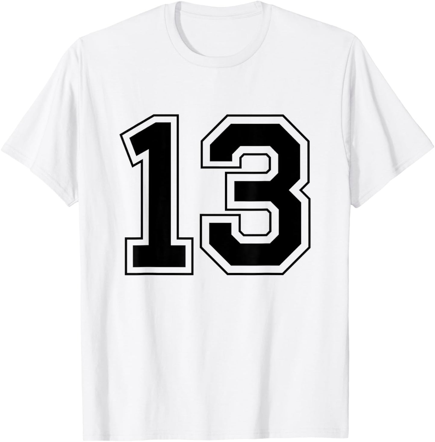 Number 13 T-Shirt - T-Shirt | White