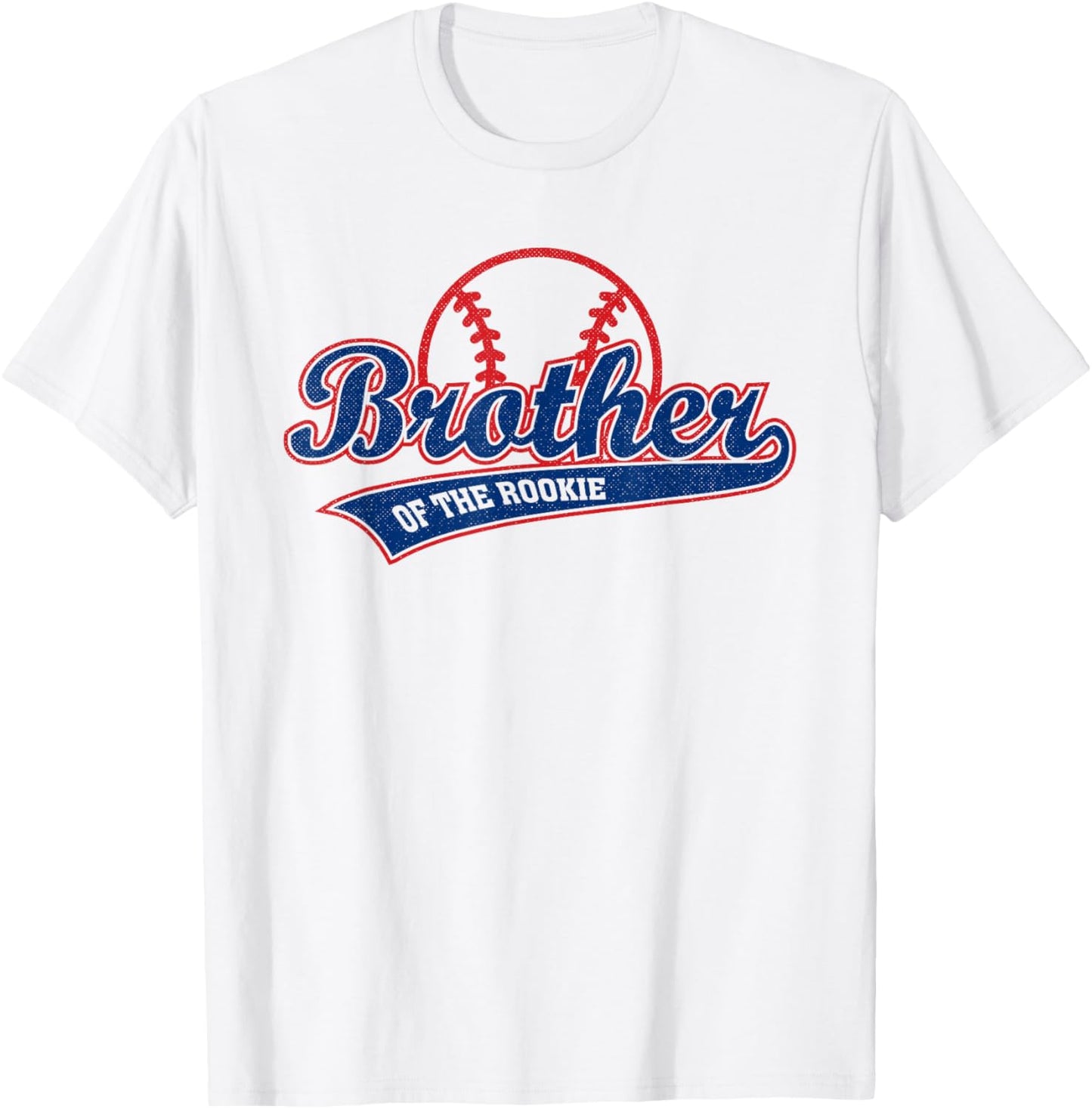 Funny Retro Baseball Brother of the Rookie T-Shirt - T-Shirt | White