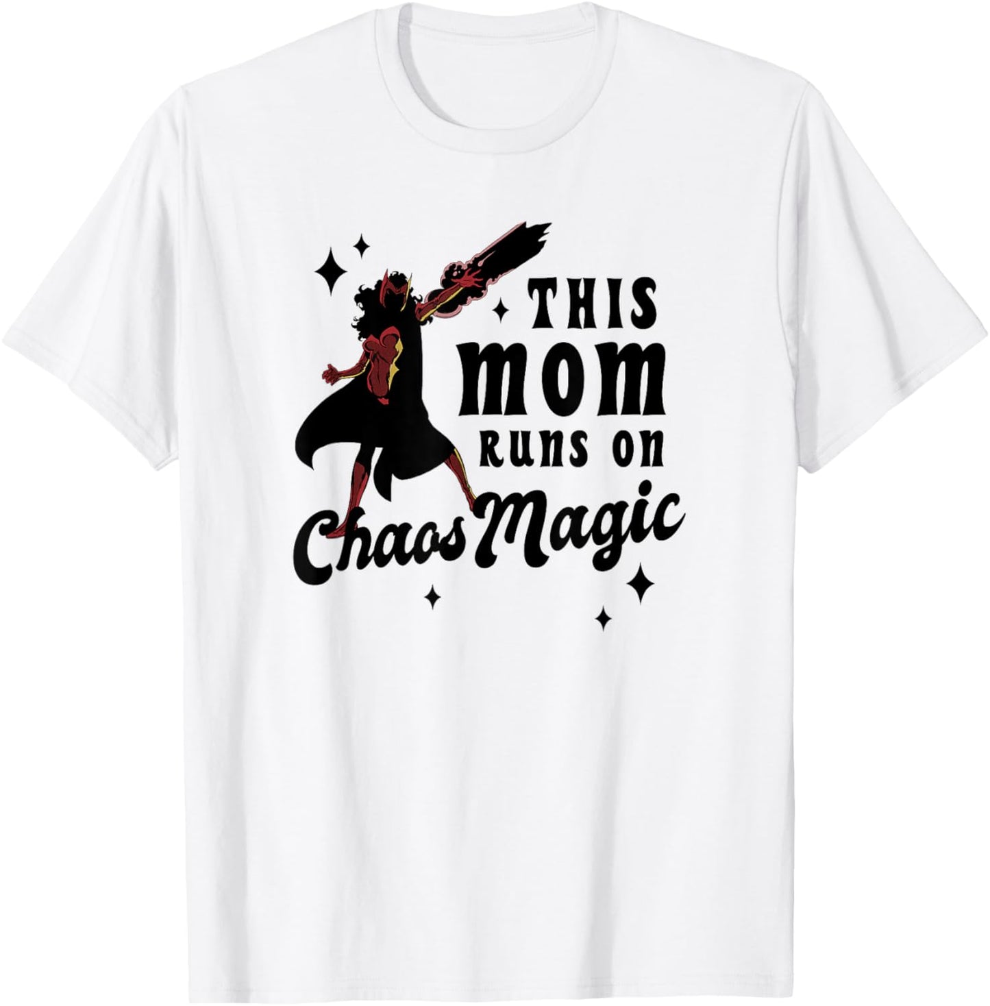 Marvel Mother's Day Scarlet Witch Mom Magic Chest Text Logo T-Shirt - T-Shirt | White