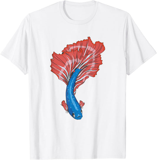 Betta Fish Swimming Fishes T-Shirt - T-Shirt | White