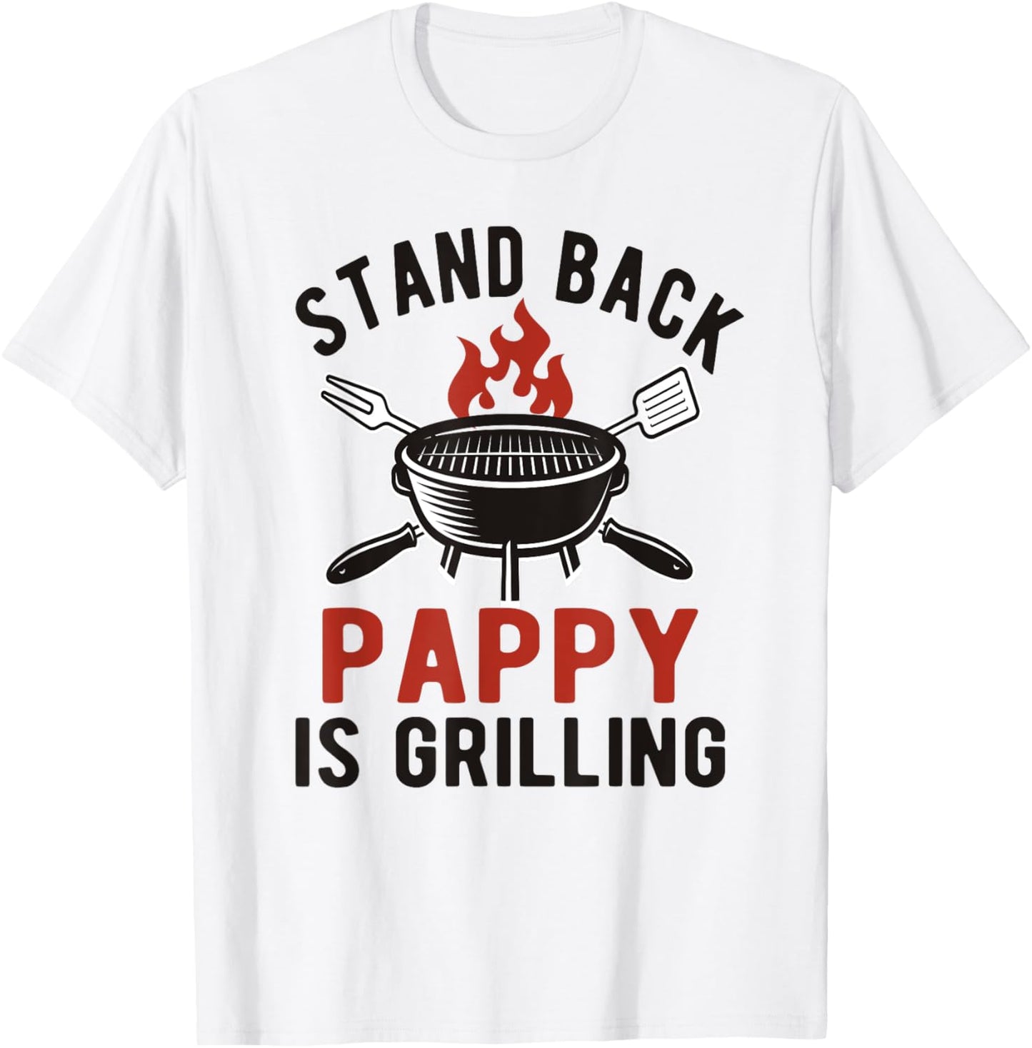 Funny Grilling Pappy BBQ Pappy Grandpa T-Shirt - T-Shirt | White
