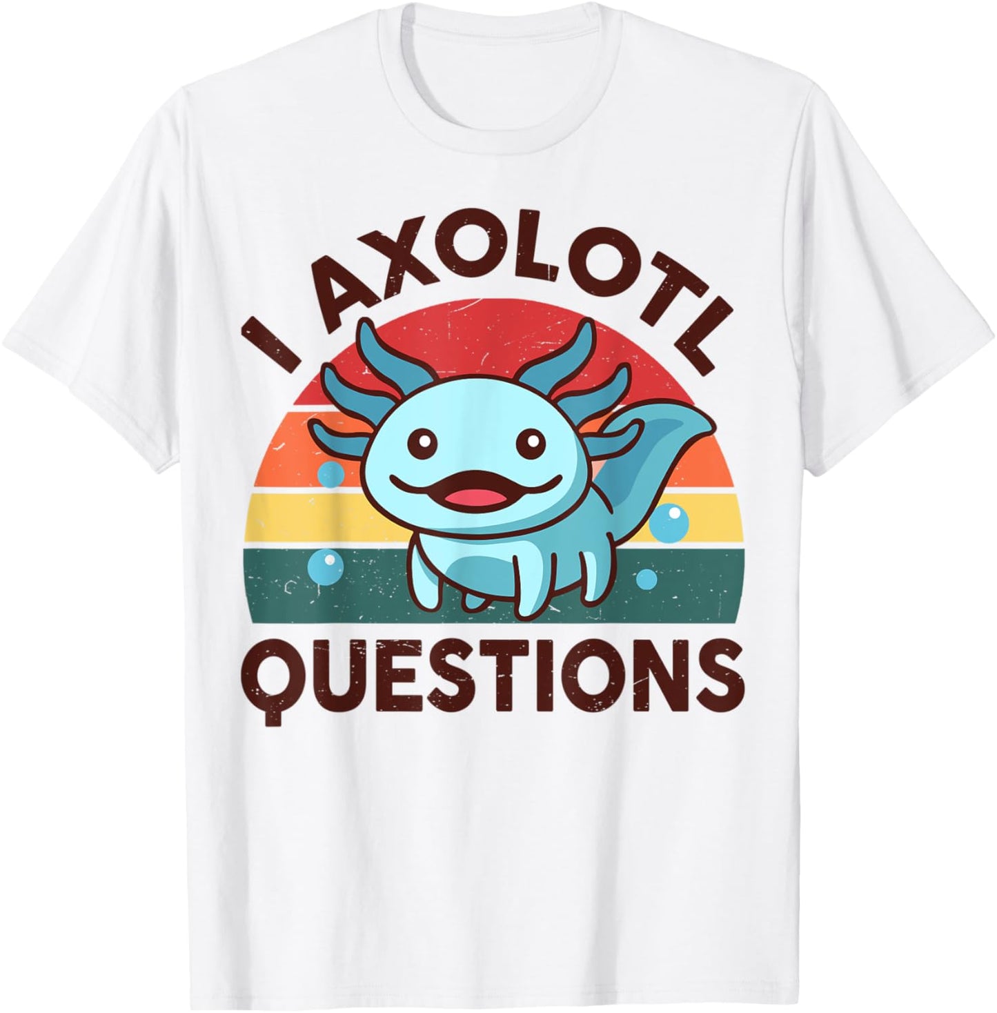 I Axolotl Questions Salamander Kids Youth Boy Cute Axolotl T-Shirt - T-Shirt | White
