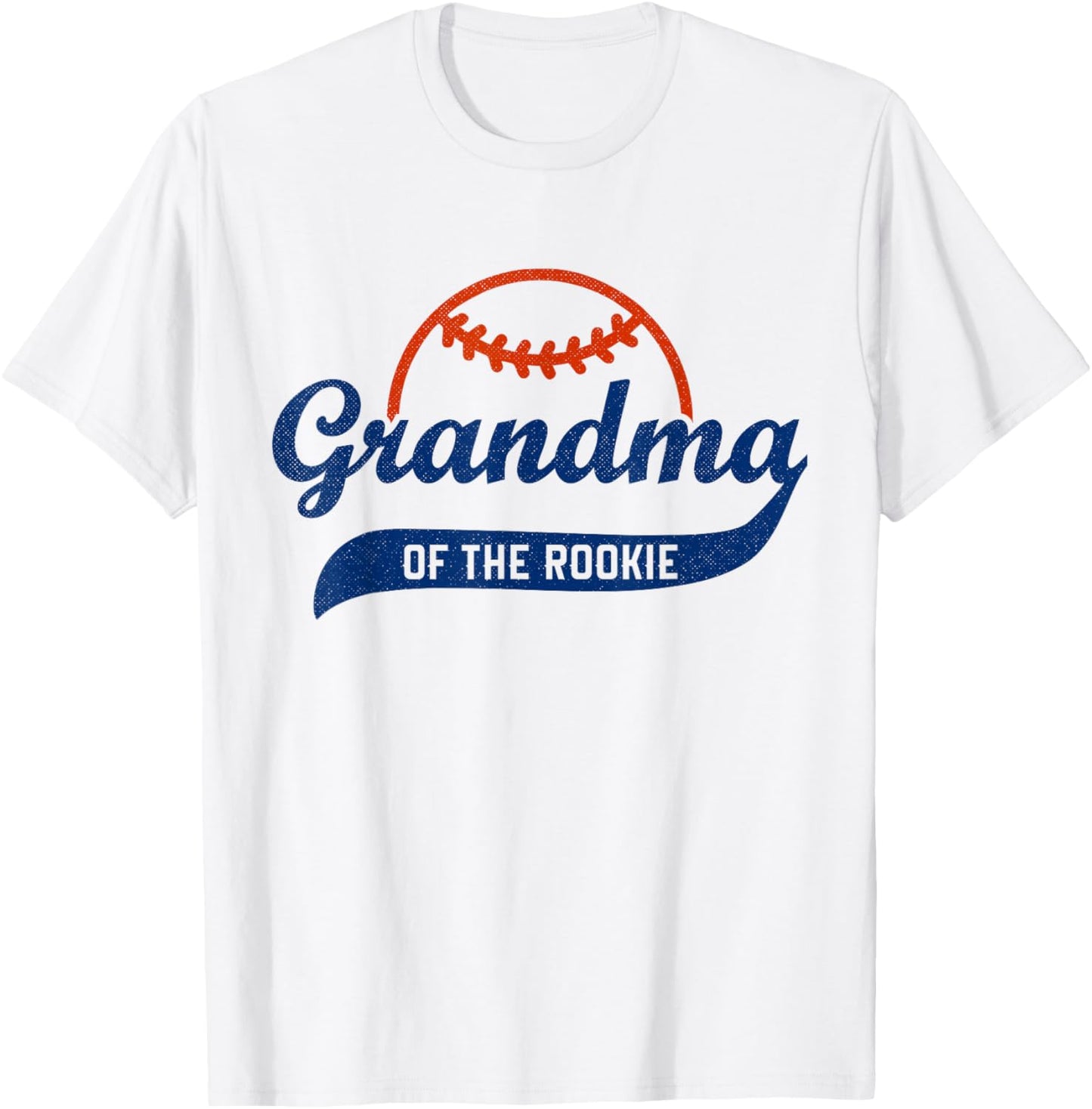 Funny Retro Baseball Grandma of the Rookie T-Shirt - T-Shirt | White