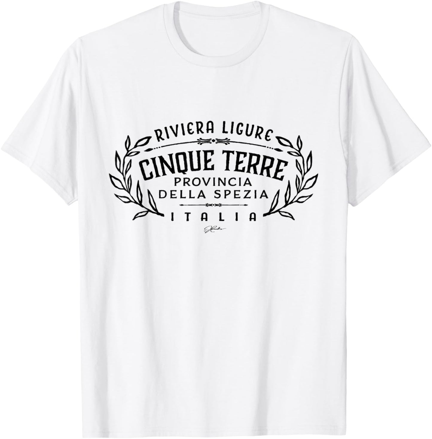JCombs: Cinque Terre, Italy, Retro T-Shirt - T-Shirt | White