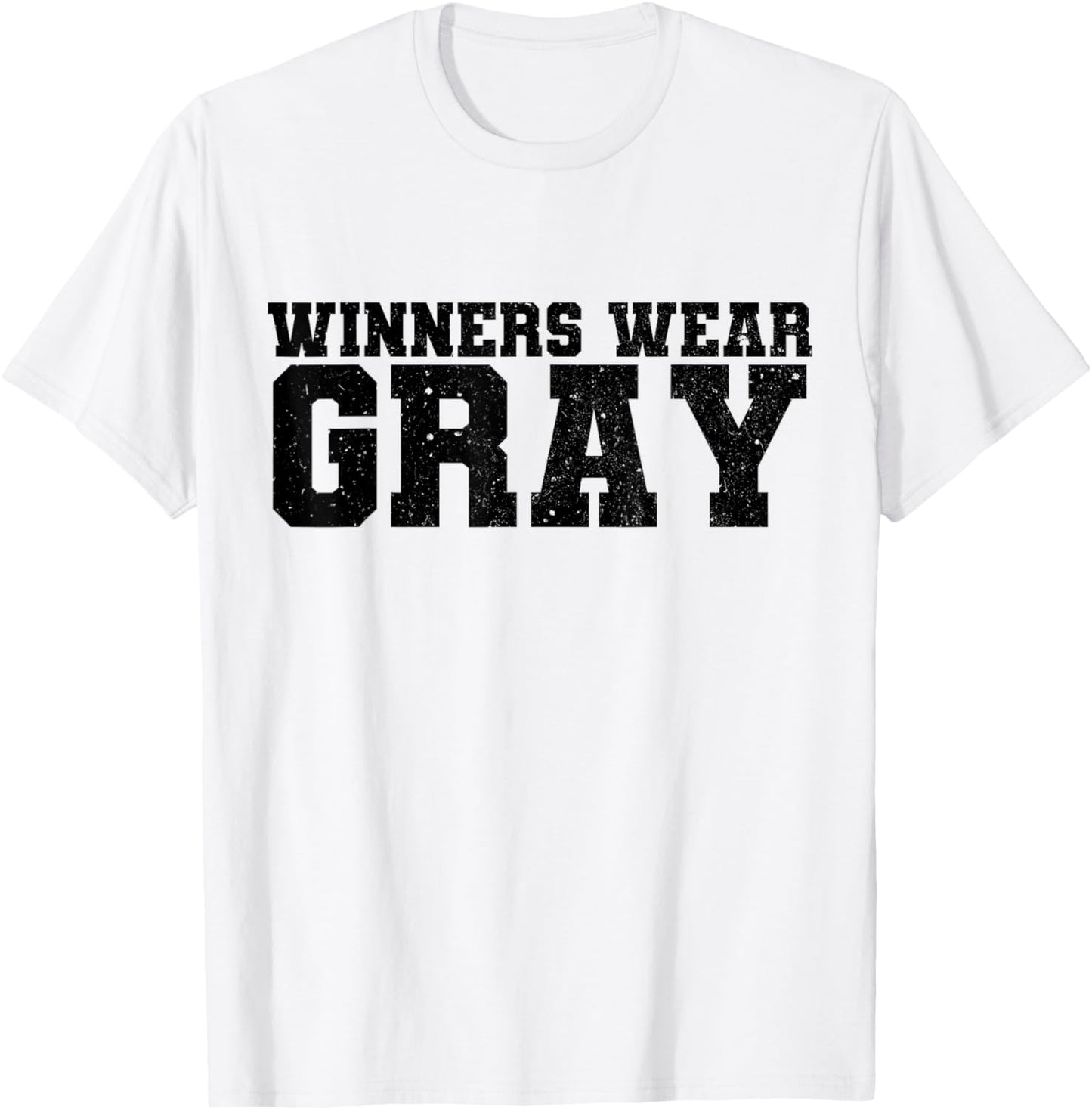 Winners Wear Gray Color War Camp Team Competition Group T-Shirt - T-Shirt | White