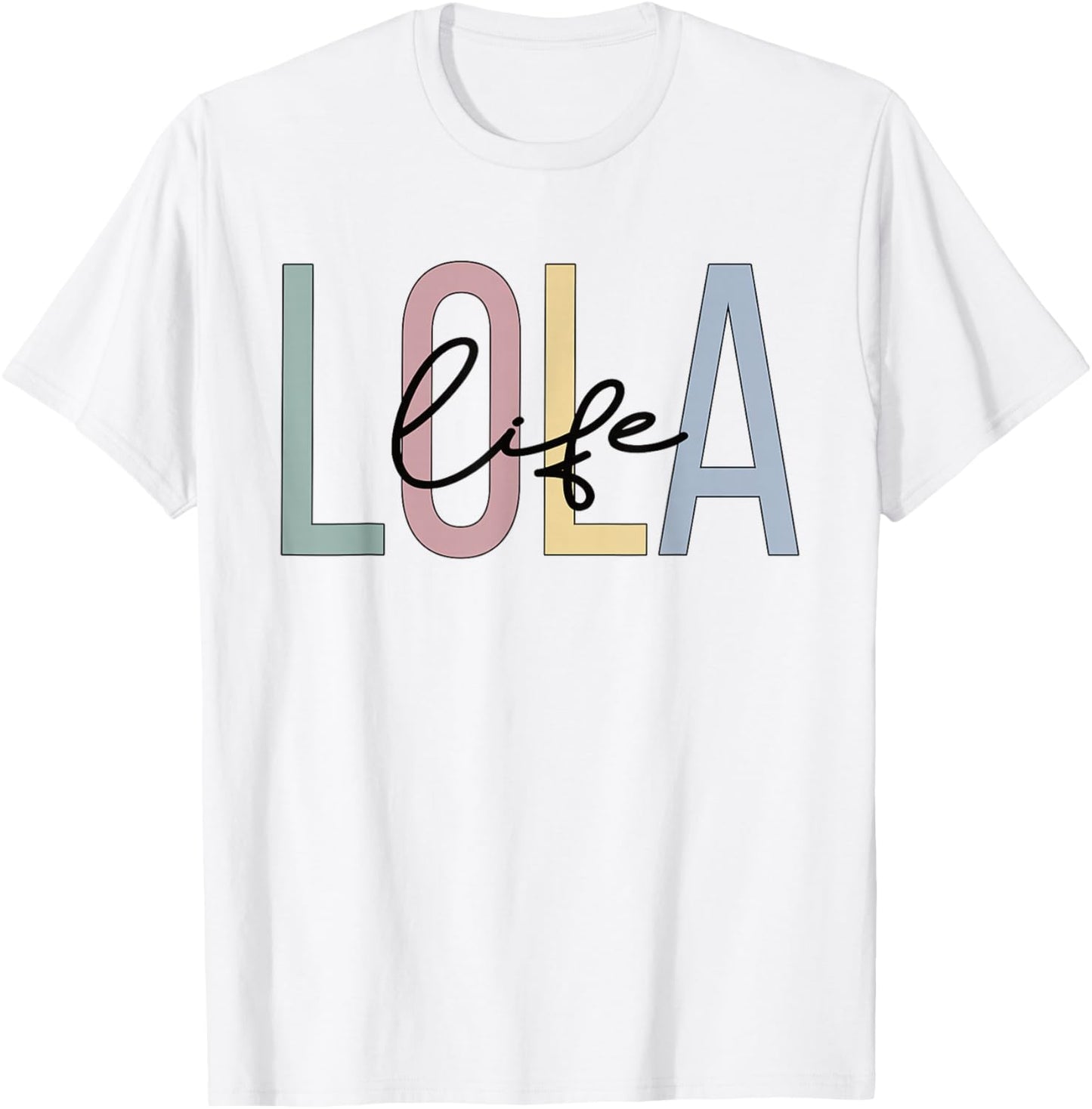 Lola Life Lola Grandma Boho Lola Grandmother T-Shirt - T-Shirt | White