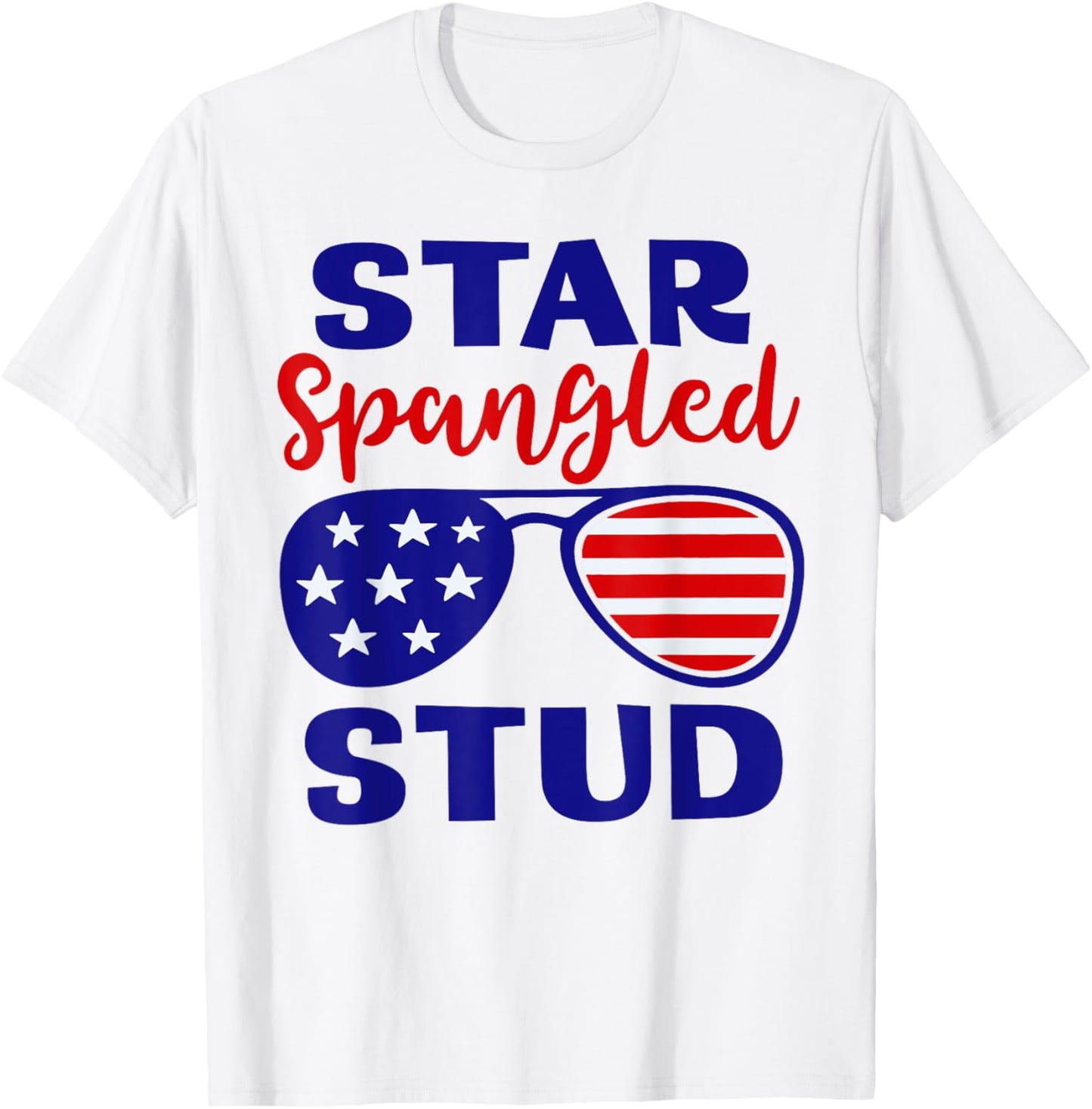 Star Spangled Stud T-Shirt - T-Shirt | White
