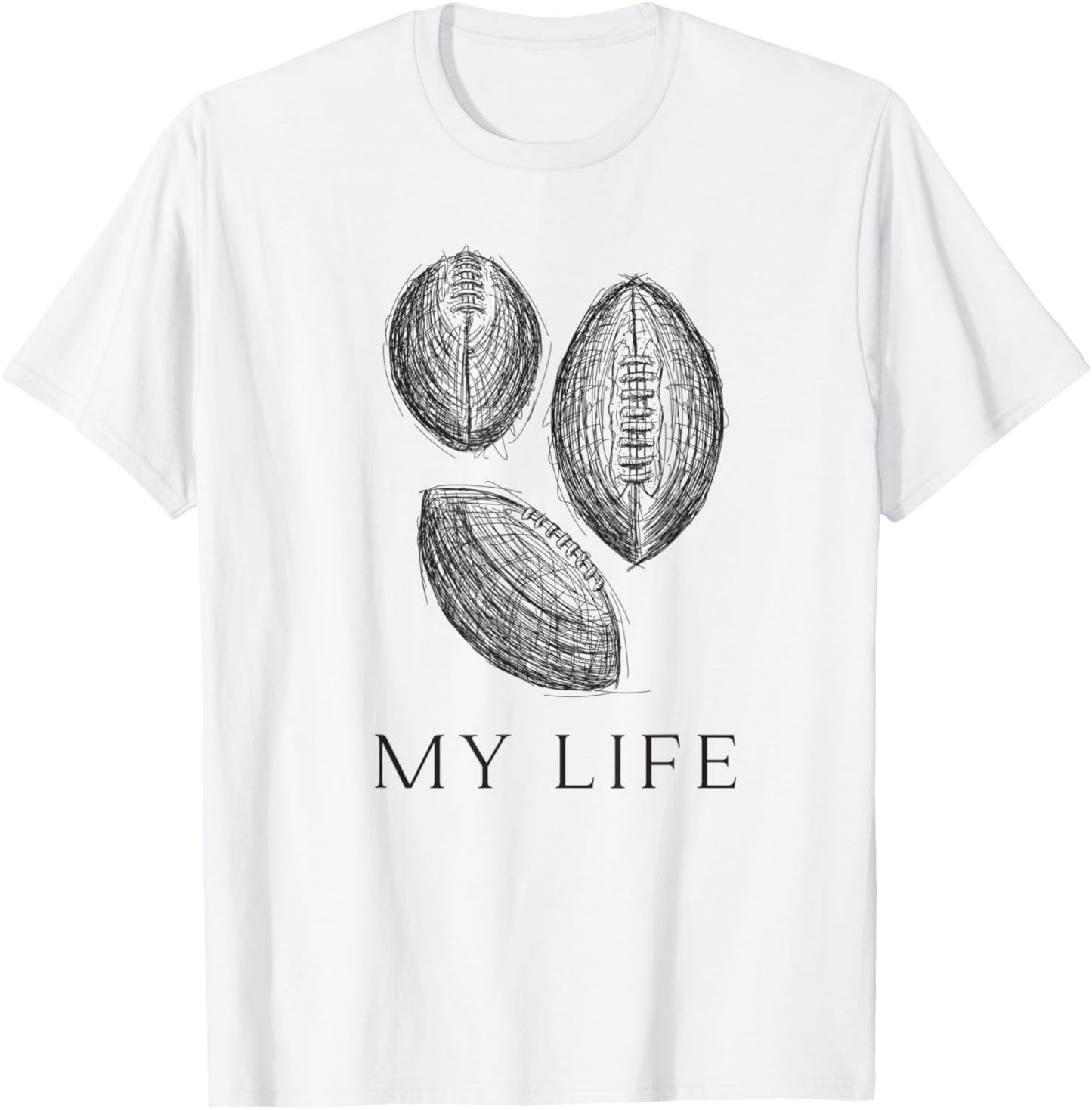 My Life Football T-Shirt - T-Shirt | White