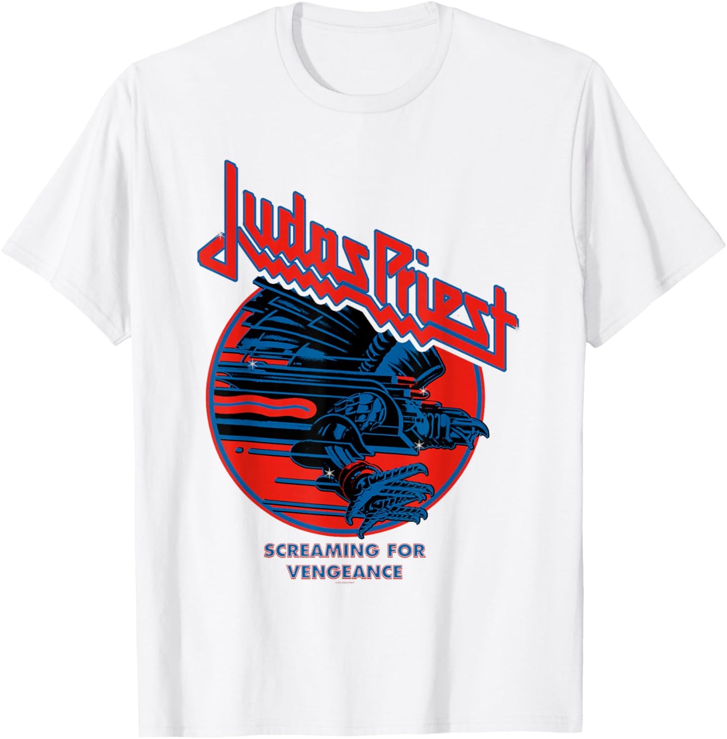 Judas Priest - Blue Eagle Screaming For Vengeance T-Shirt - T-Shirt | White