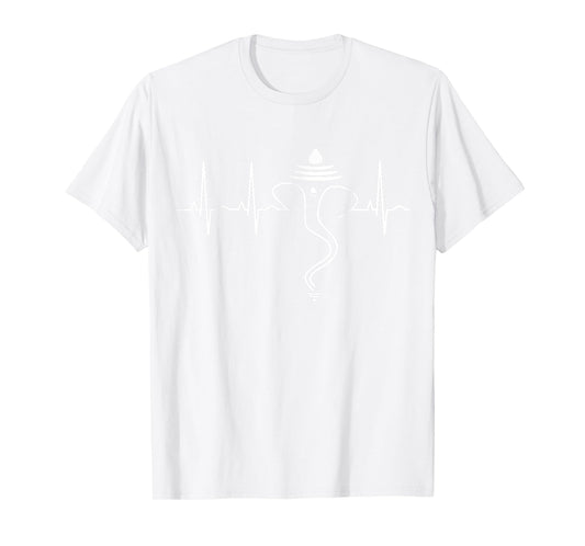 Ganesh Shirt Hindu Heartbeat Yoga Gift for India Travel T-Shirt