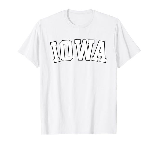 Retro Iowa Tee Vintage Iowa Black Gold Iowa Throwback Design T-Shirt
