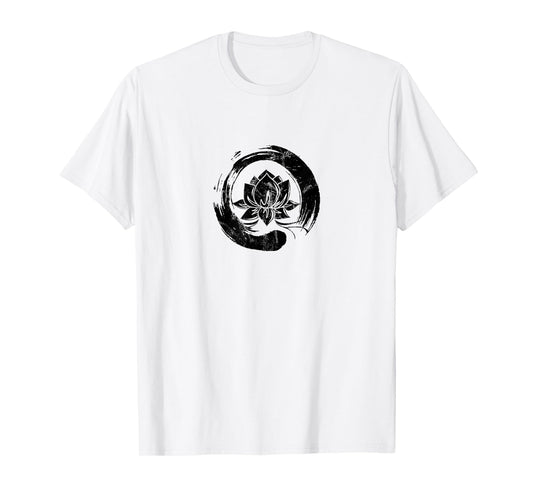 Enso Zen Circle of Enlightenment Lotus Vintage T-shirt