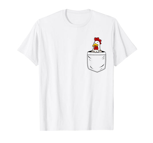 Chicken Lovers Cute Funny Chicken In Pocket T-Shirt