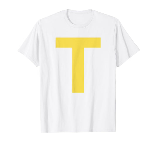 Letter T Funny Chipmunk Group Matching Halloween Costume T-Shirt