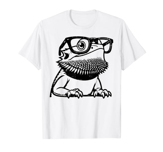 Bearded Dragon Eyeglasses Cute Beardie Nerd Men Women Kids T-Shirt