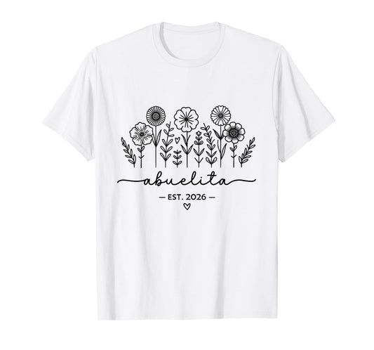 Abuelita 2026 Spanish Pregnancy announcement Abuela 2026 T-Shirt