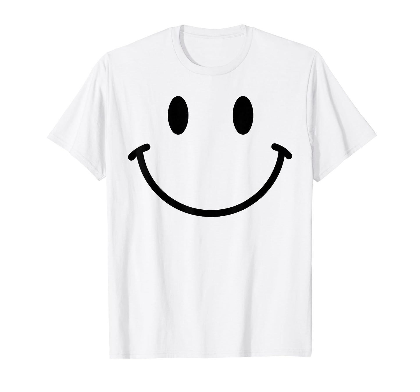 70s Yellow Smile Face Happy Smiling Positive Retro Funny T-Shirt