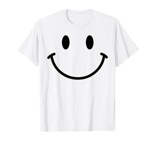 70s Yellow Smile Face Happy Smiling Positive Retro Funny T-Shirt