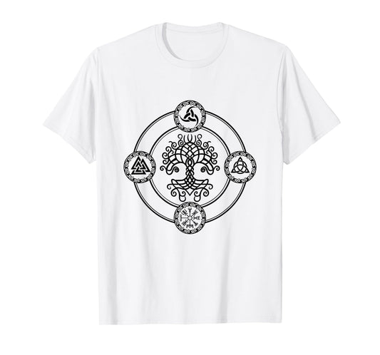 Viking Celtic Knot Symbol Tree of Life Yggdrasil Norse Myths T-Shirt