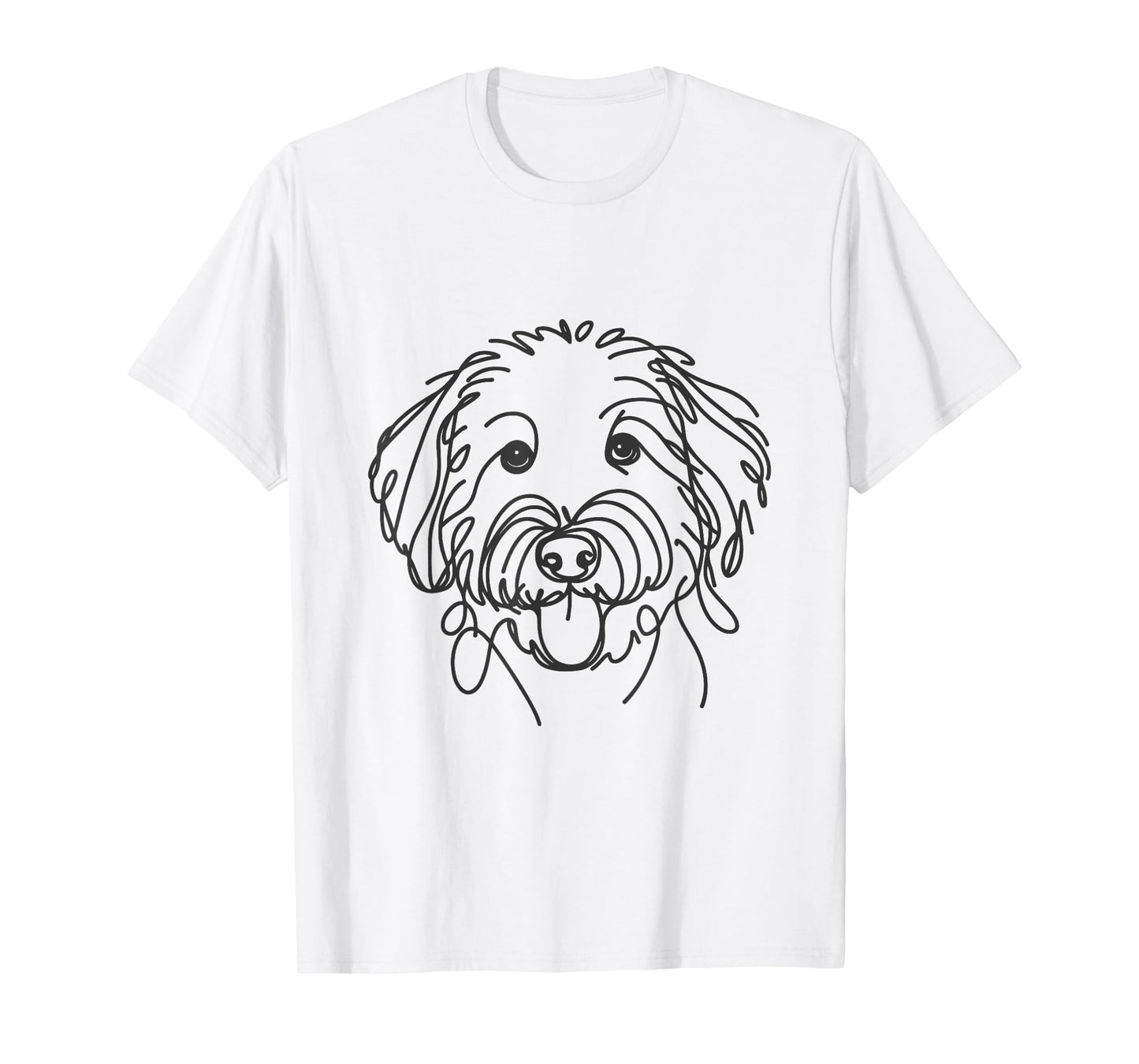 Line Art Dad Mom Dog - Aussiedoodle T-Shirt for Men Women