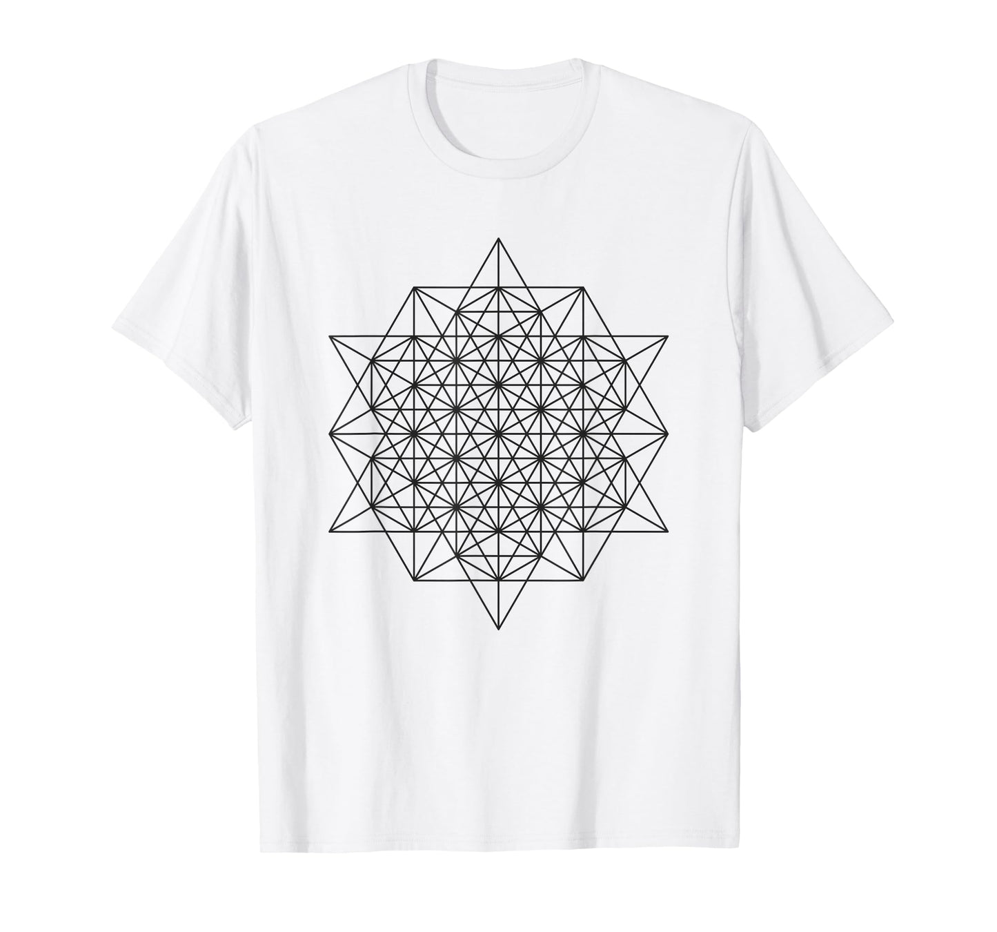 64 Grid Star Tetrahedron Sacred Geometry T-Shirt
