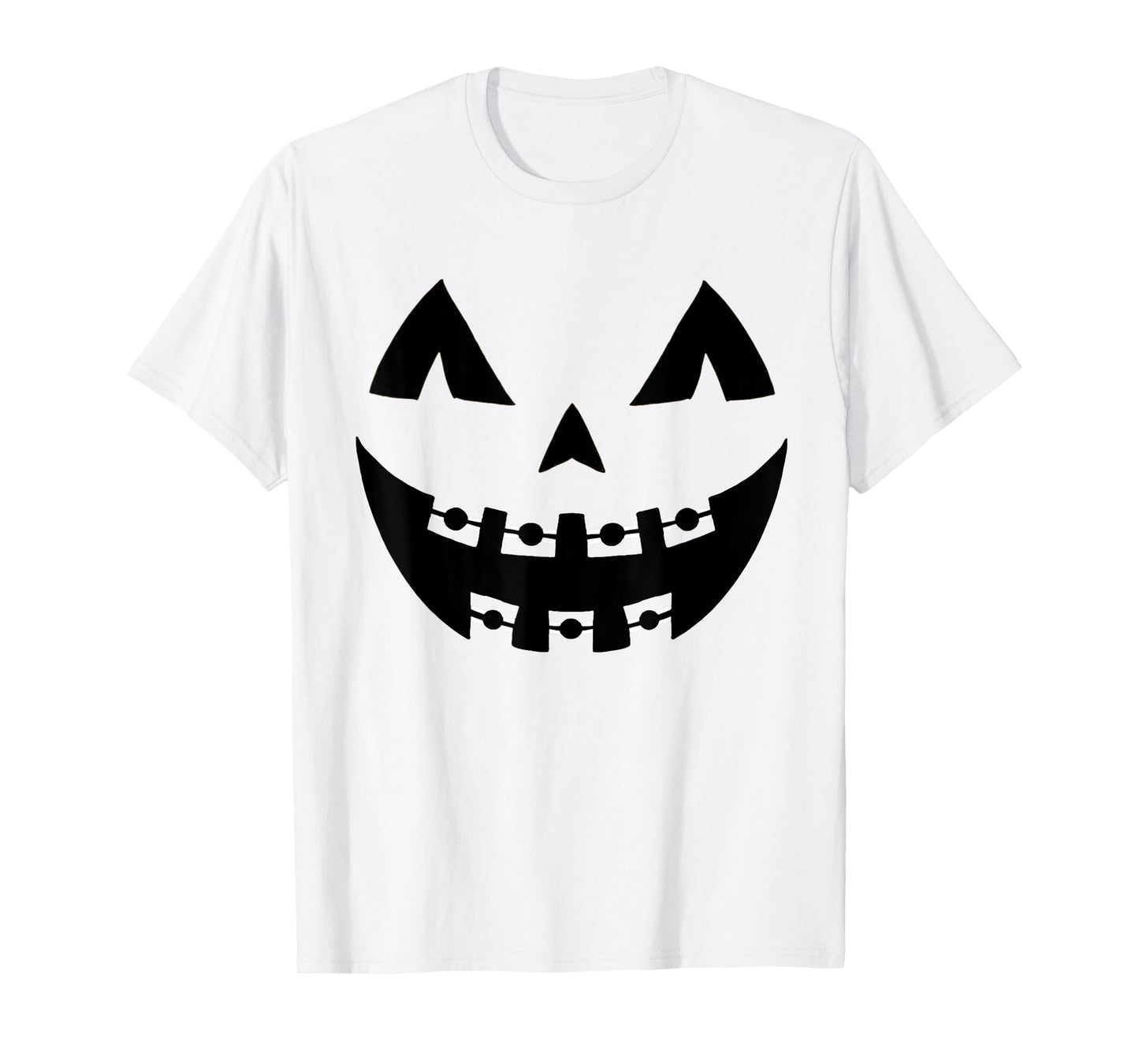 Halloween Jack O Lantern Face Pumpkin Braces Orthodontics T-Shirt