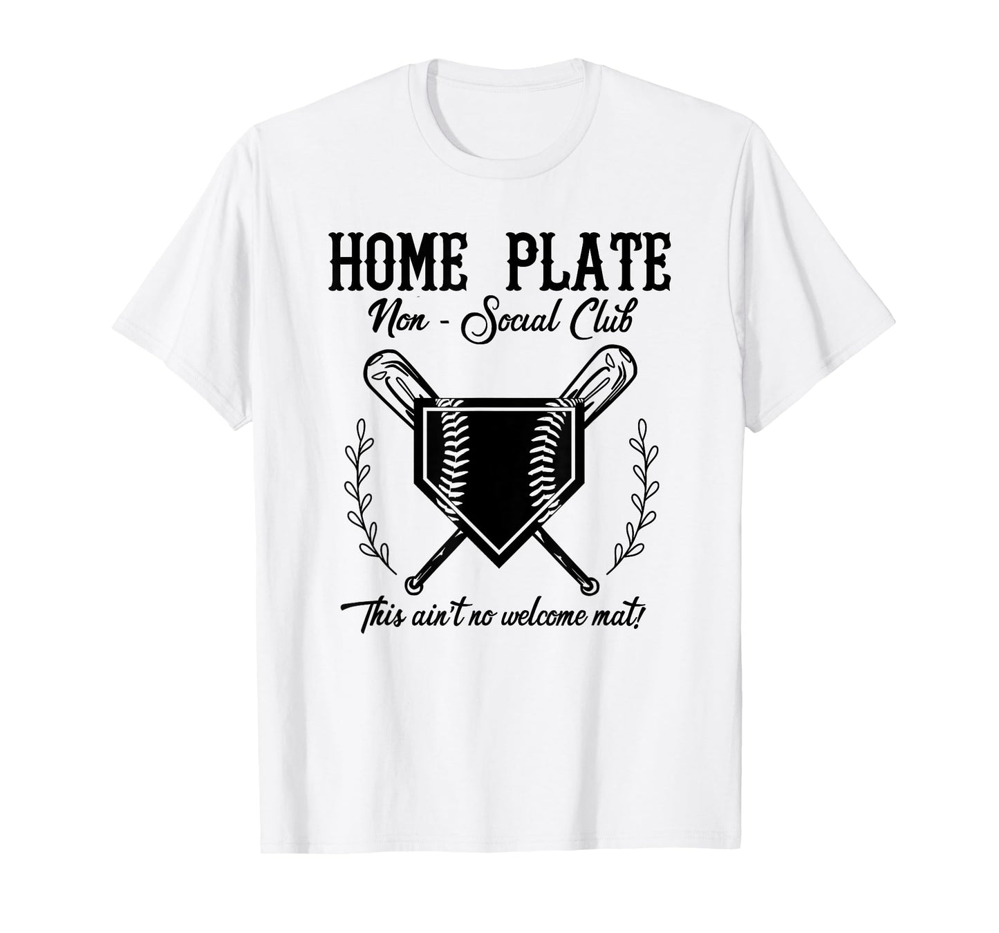 Girl's Softball Catcher Non Social Club Not A Welcome Mat T-Shirt