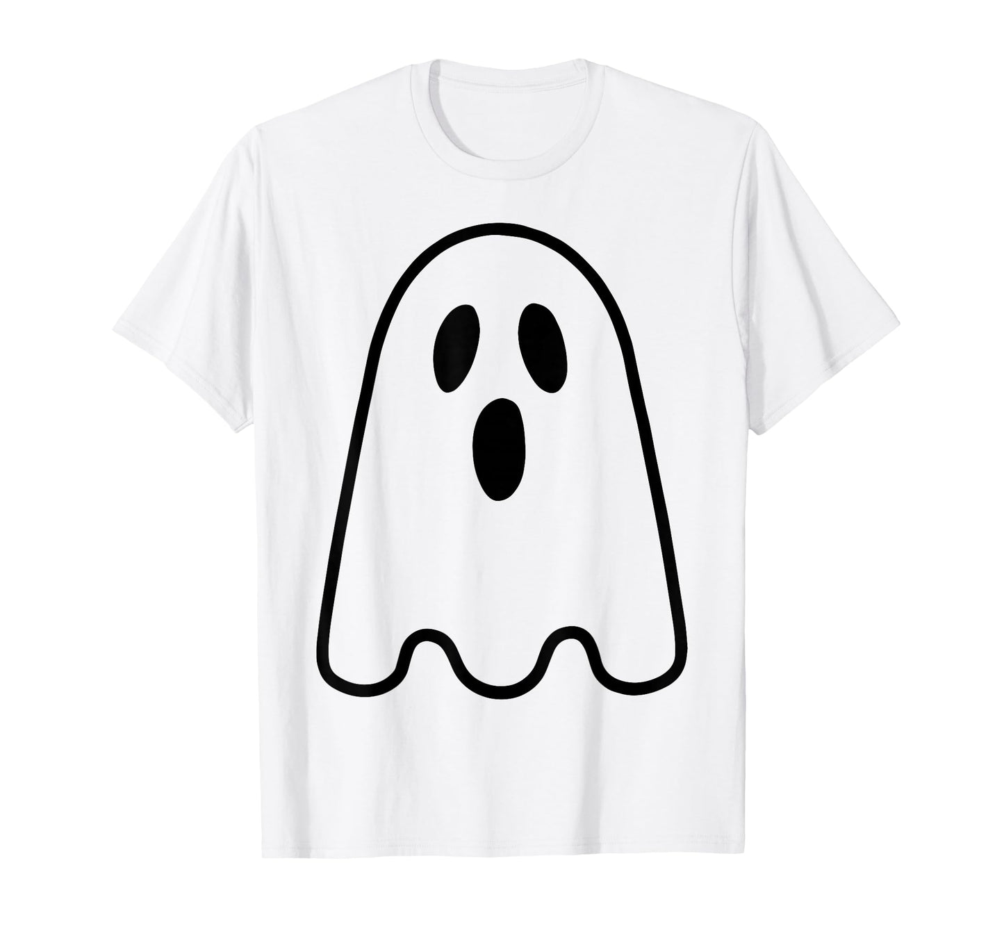 Ghost Shirt Adult Kids Men Women Silly Ghost Face Costume T-Shirt