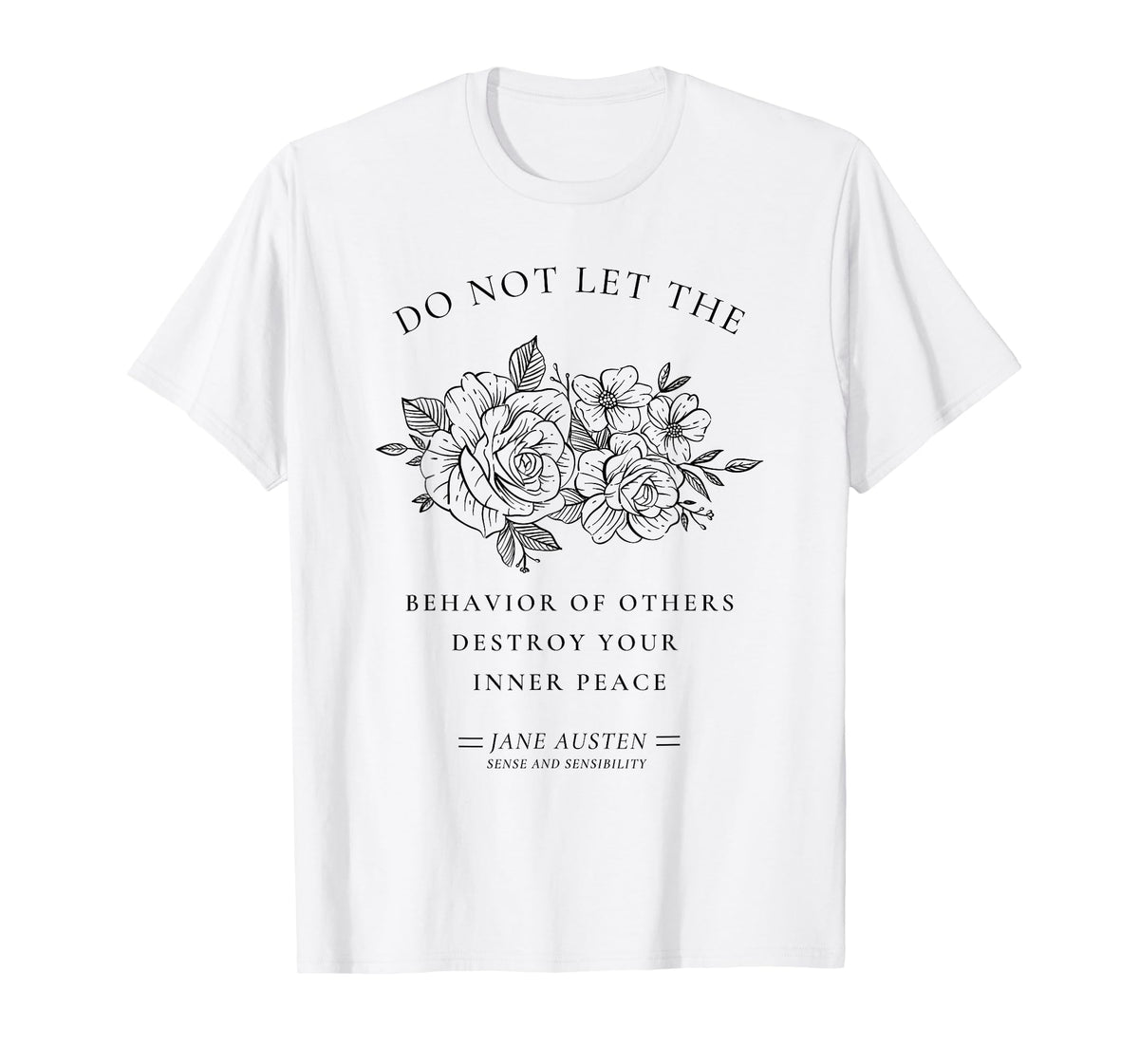 Jane Austen Sense and Sensibility Bookish Bookworm Novel T-Shirt