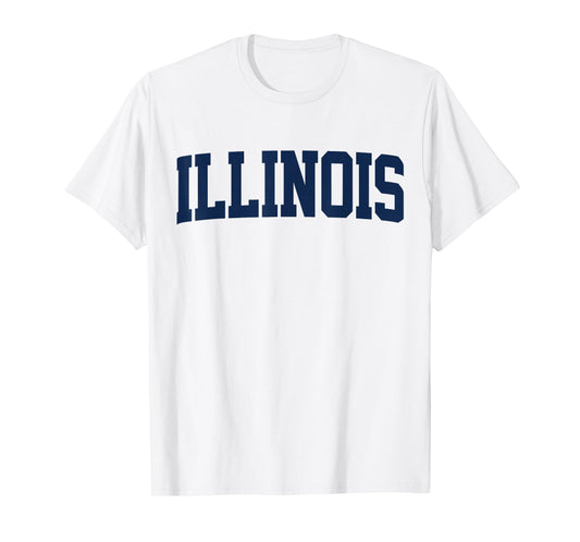 Retro Illinois Tee Vintage Illinois Orange Blue Throwback IL T-Shirt