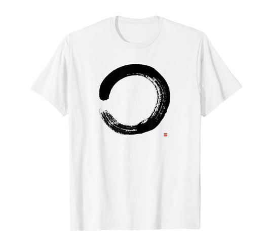 Zen Enso Circle Hand-brushed Japanese Zen Enso Calligraphy T-Shirt