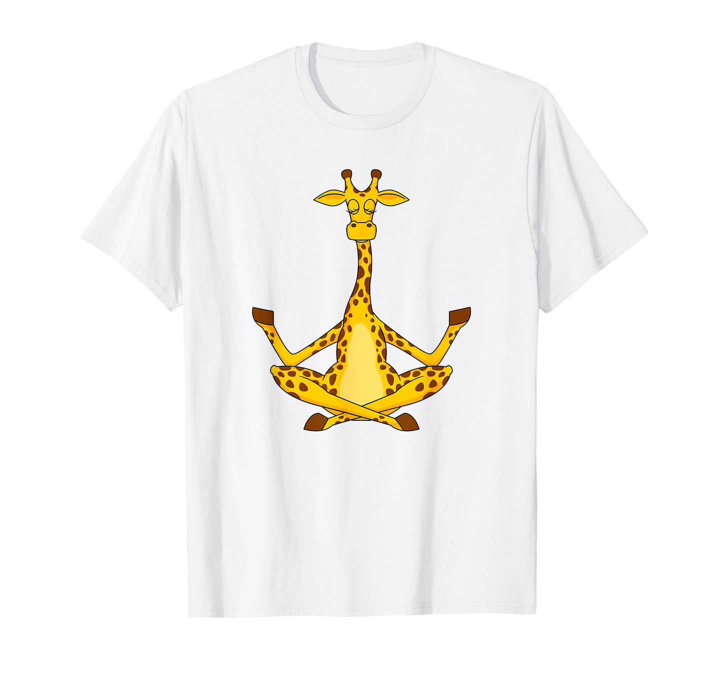 Meditation Giraffe Cartoon Animals Yoga & Fitness Lover T-Shirt