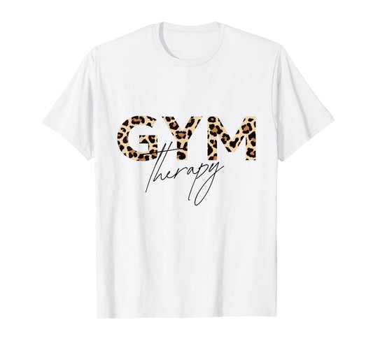 Leopard Gym Text Animal Print for Fitness Lovers T-Shirt