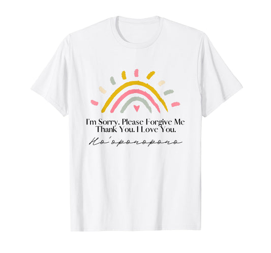 Rainbow Ho'oponopono Hawaiian Prayer Meditation Yoga Graphic T-Shirt