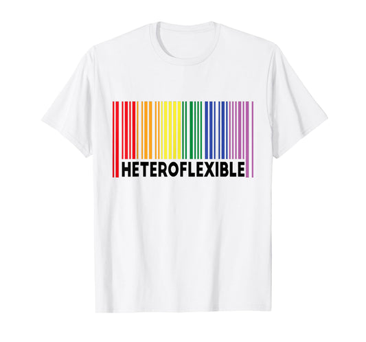 Heteroflexible Funny Yoga Unicorn Queer Ally Gay Pride Stuff T-Shirt