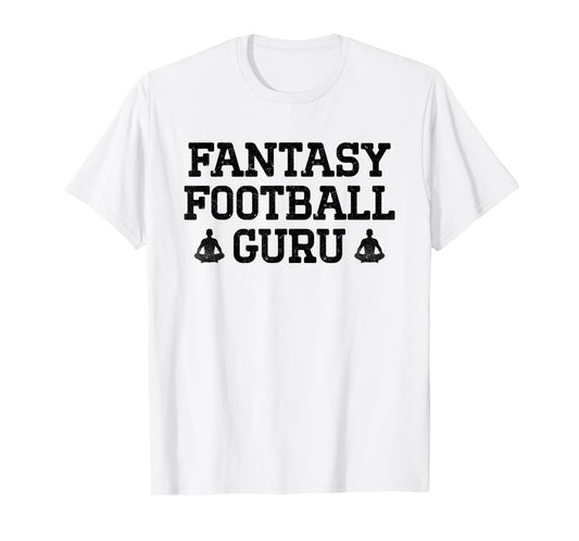 Funny Fantasy Football Guru Yoga Meditation Lotus Pose T-Shirt
