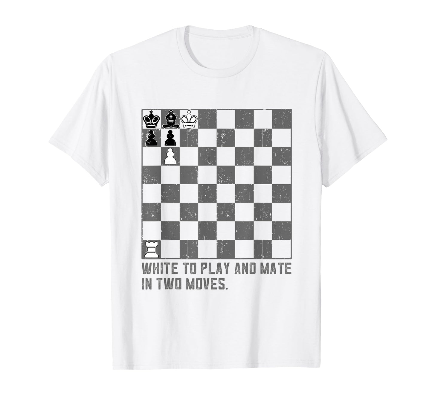 White to Play and Mate in Two Moves Chess Puzzle T-Shirt