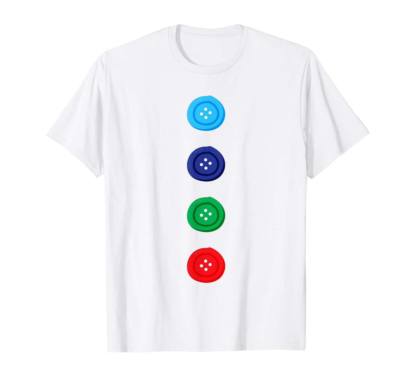 Four Groovy Buttons Blue Cat Funny Halloween Costume T-Shirt