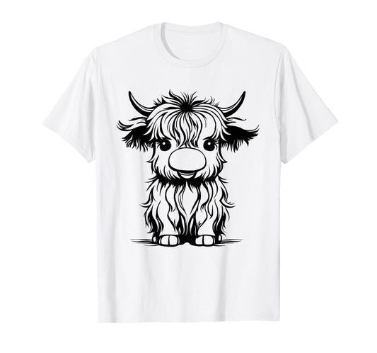 Cute Highland cattle Cow Funny Highland Cow T-Shirt