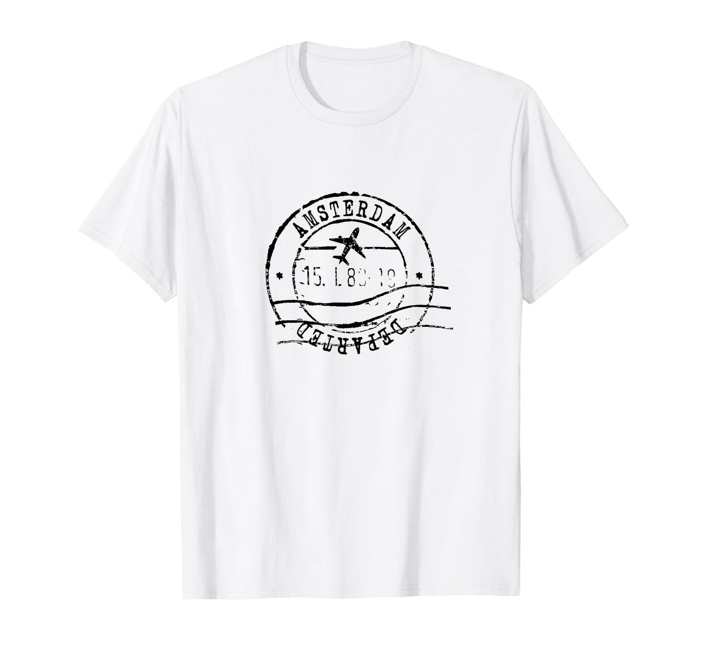 Amsterdam Netherlands Travel Vintage Passport Stamp T-Shirt
