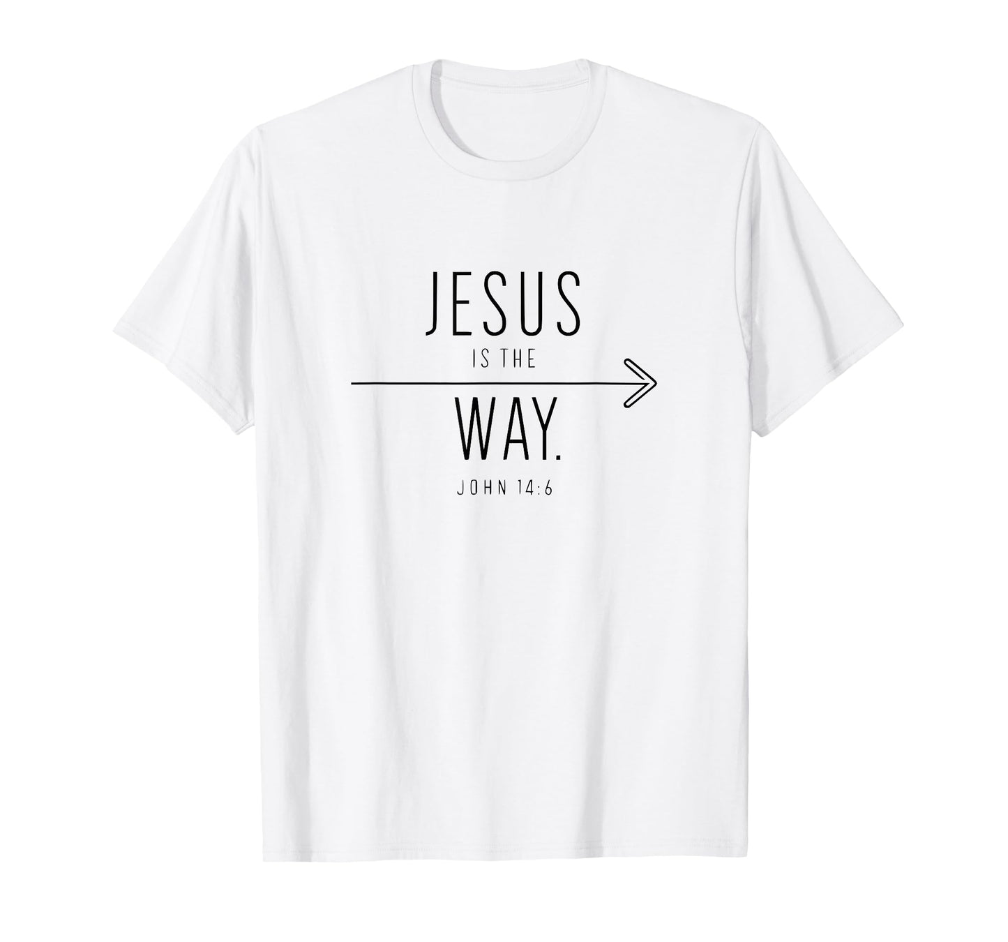 Jesus is The Way John 14:6 Christian Minimalist T-Shirt