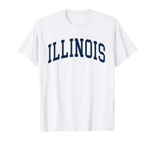 Retro Illinois Tee Vintage Illinois Orange Blue Throwback IL T-Shirt