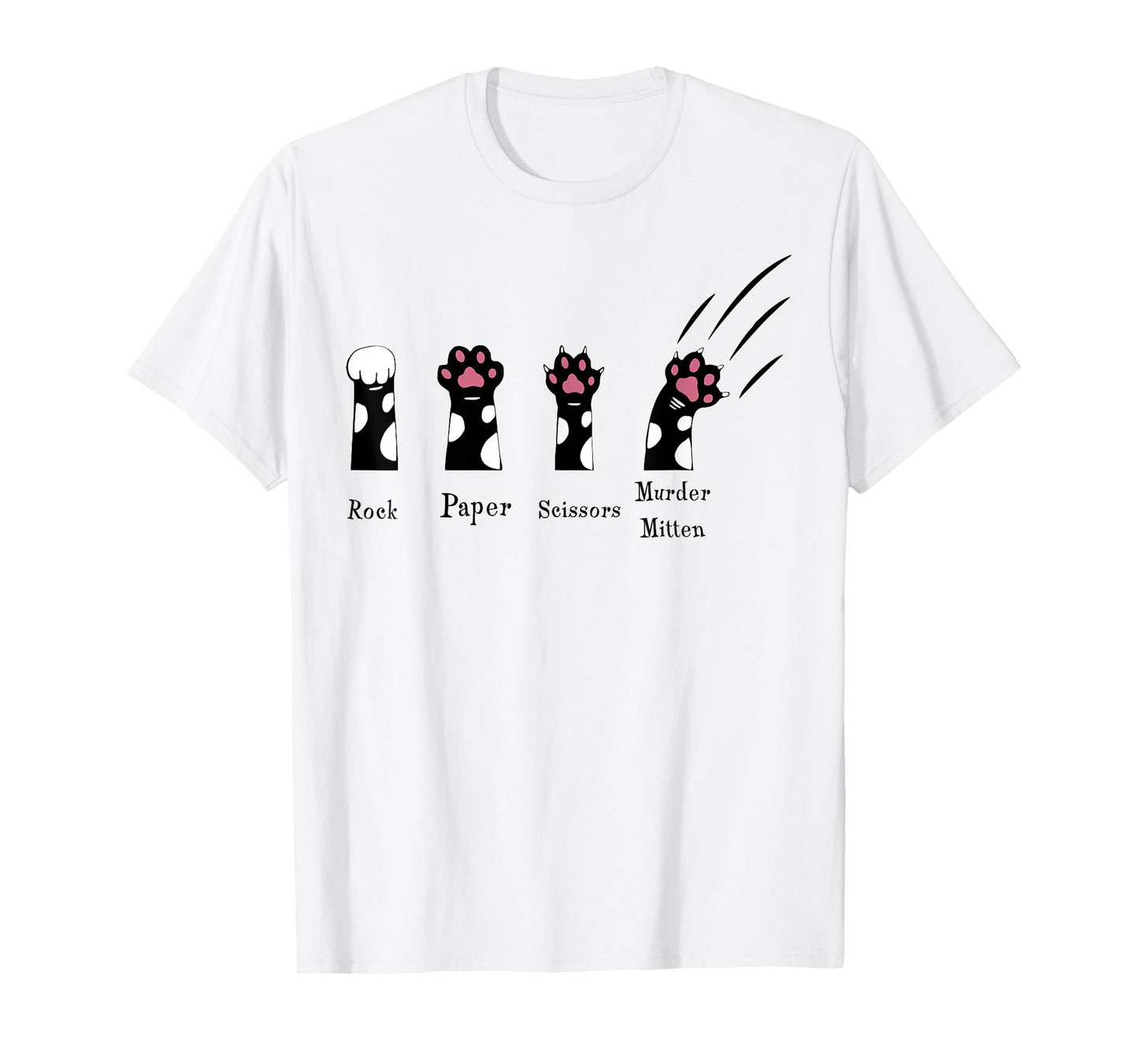 Rock Paper Scissors Murder Mitten T-Shirt