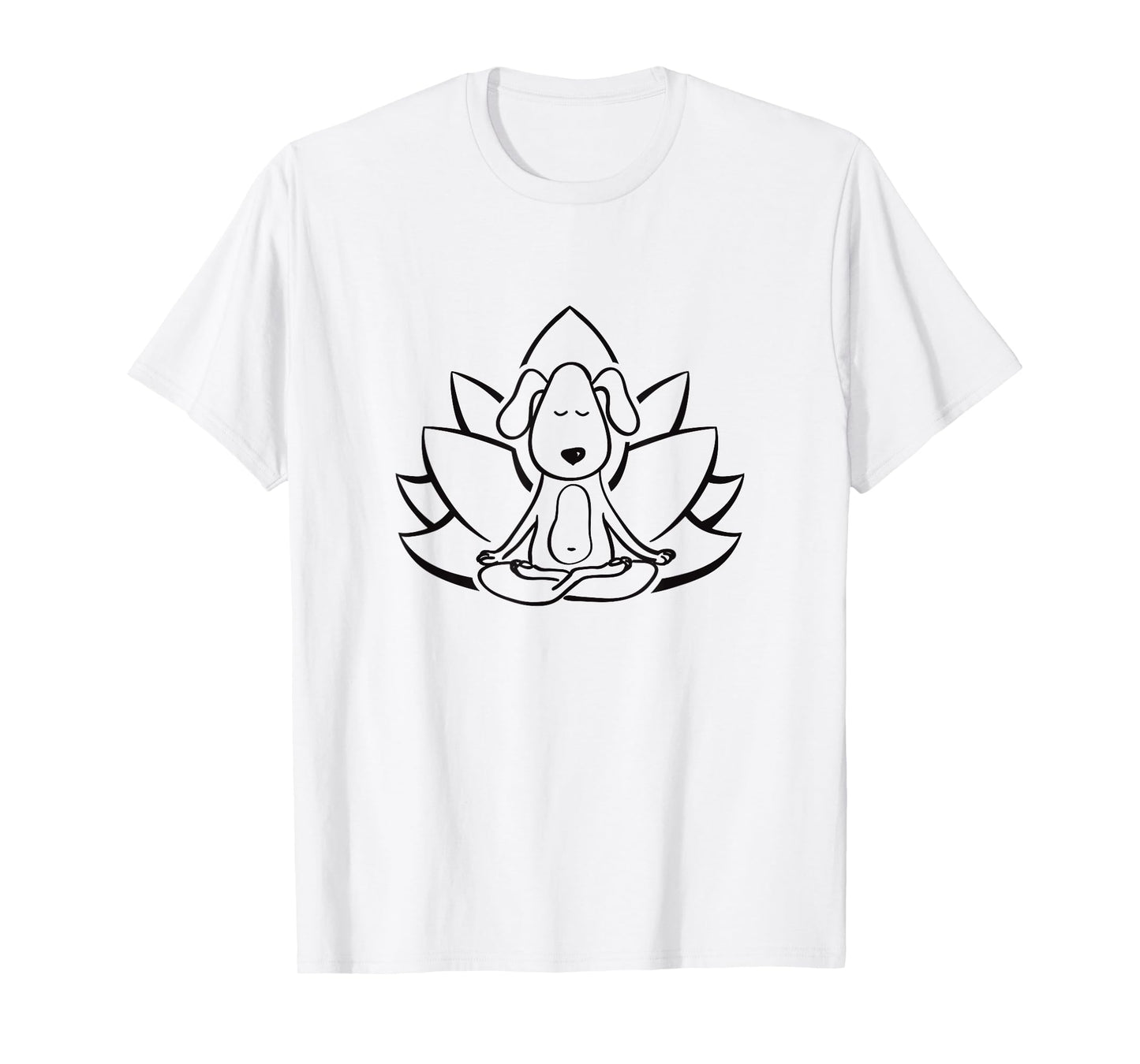 Buddha Dog Yoga Shirt Meditation Lotus Flower T-Shirt T-Shirt