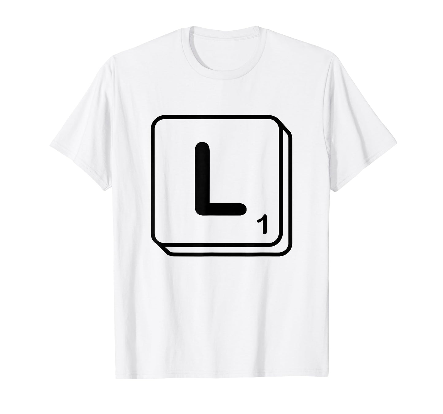 Letter L Word Game Tile T-Shirt