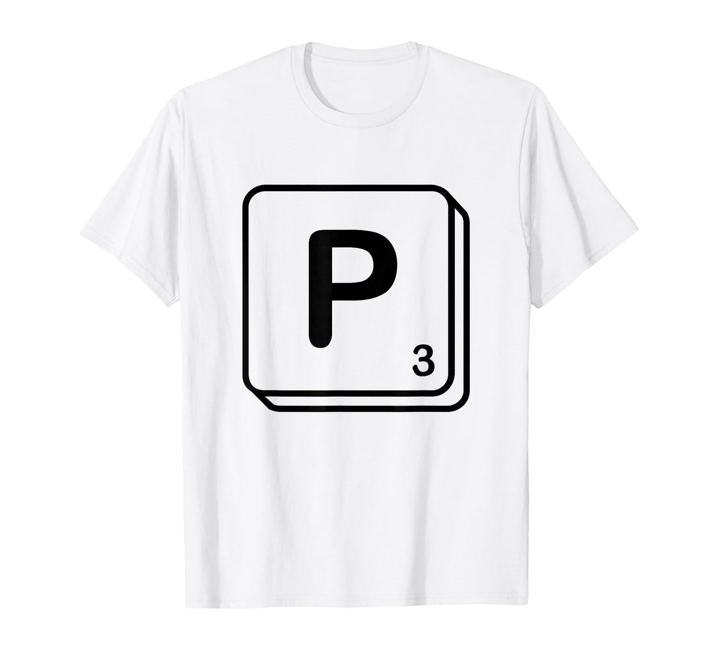 Letter P Word Game Tile T-Shirt