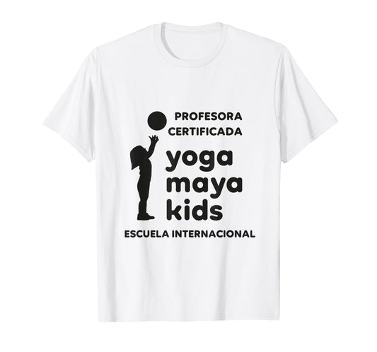 Yoga Maya kids Certified Teacher T-Shirt, Unisex-Adult, Educators, Children, Grey, Small, Short Sleeve, T-Shirt