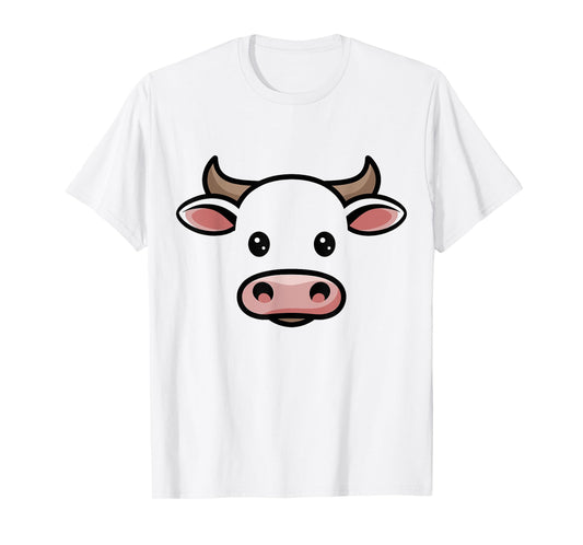Halloween Cow Bull Face Tshirt Costume Kids Cute Themed T-Shirt