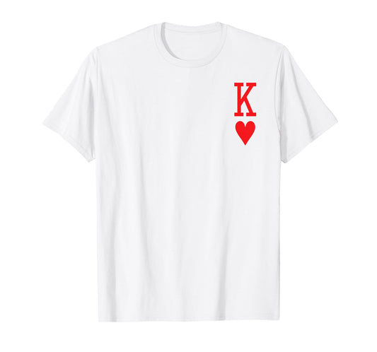 King of Hearts and Queen of Hearts Couples Matching Pajama T-Shirt