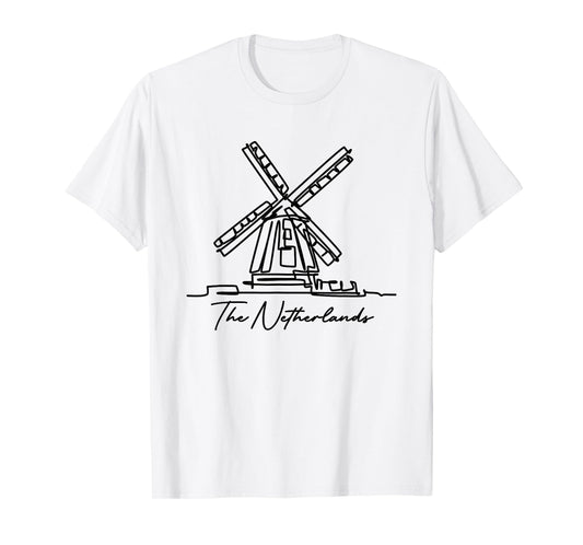 The Netherlands Windmill Amsterdam Zaanse Schans Souvenir T-Shirt